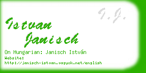 istvan janisch business card